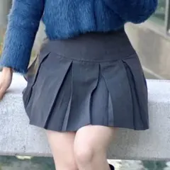 DHOLIC ハイウエスト ワイドプリーツミニスカート