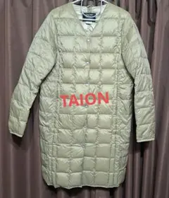 美品★TIONタイオン　ロングダウンジャケット★Ｌ　ベージュ系