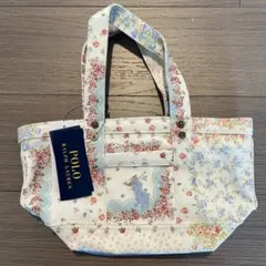 タグ付き新品未使用品　ポロ　ラルフローレン キャンバス ミニ トートバッグ 花柄