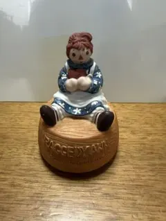 レア　ラガディ・アン 陶器 フィギュア オルゴール　Raggedy Ann