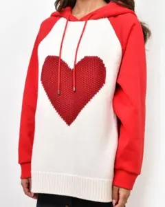 バーバリー（Burberry）ハートインターシャ コットンブレンド フーディー