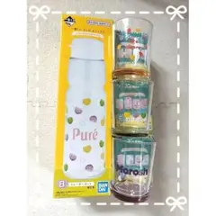 新品 ４点セット ピュレグミ 一番くじ B賞 ウォーターポット ボトムグラス