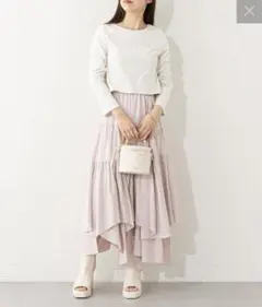 chicoレーヨンランダムティアードスカートのサムネイル