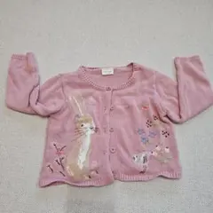next baby うさぎ刺繍 カーディガン 12-18ヶ月 ネクスト