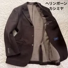 美品 Lサイズ バーバリーロンドン カシミヤ　テーラードジャケット　ヘリンボーンのサムネイル