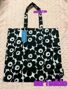 新品marimekko マリメッコ　トートバッグ　ブラック　キオスキ　エコバッグのサムネイル