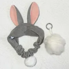 とんすけ(サンパー)ヘアバンド　ポンポンキーホルダー