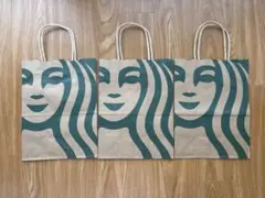スターバックス ショップ袋 紙袋 ギフト用 プレゼント ラッピング用 3枚セット