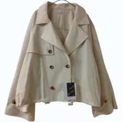 dearful タグ付き ショートコート 4L アイボリー