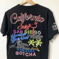 GOTCHA ガッチャ 刺繍 Tシャツ XL ブラック サーフ アメカジ