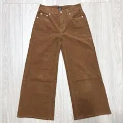 GAP 1969 ワイドレッグ コーデュロイパンツ ブラウン 23サイズ