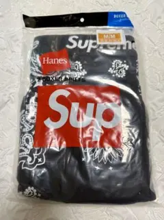 新品 Supreme Hanes Boxer ボクサーパンツ 1枚　バンダナ黒Mのサムネイル
