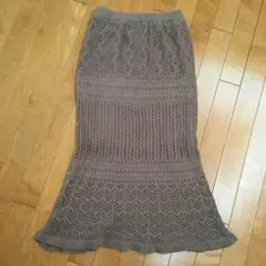 apres jour*編み目模様 ロングタイトスカート サイズF