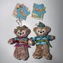 ダッフィー シェリーメイ ぬいぐるみバッジ 七夕 タグ付き