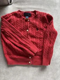 Polo Ralph Lauren カーディガン 赤　ラルフローレン　3/3T