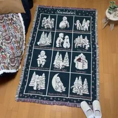 ビンテージラグマット アメリカ製 スノーベイビーズ マルチカバー タペストリー