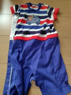 niki house ストライプロンパース、カバーオール 80（専用）