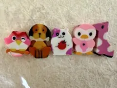 動物キャラクター消しゴム5個セット