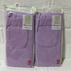 新品／未開封UNIQLO BABY パープル リブ素材 レギンス 90㎝２枚
