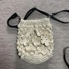 しまむら　花柄バッグ　かごバッグ　ショルダーバッグのサムネイル