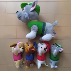 パウパトロール【圧縮しません】 ぬいぐるみ大小5体セット
