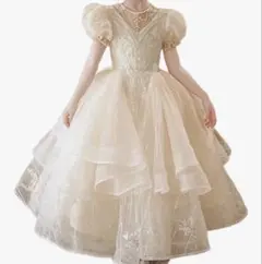 ドレス　発表会　子ども　パーティー　結婚式　ピアノ　130 Aライン