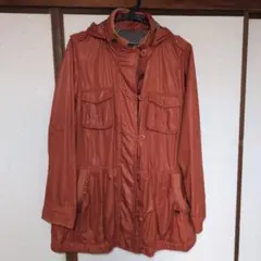 オレンジ色 フード付きジャケット　LL フード収納可能
