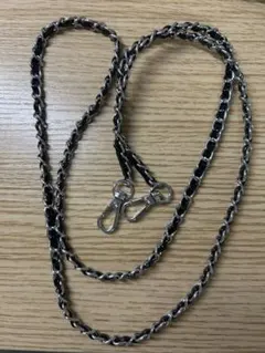 スマホショルダーストラップ シルバー ブラック