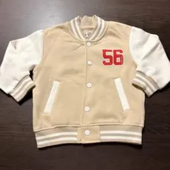 ベージュ/ホワイト ボンバージャケット 56