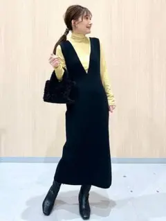 GU ニットワンピース 　ブラック