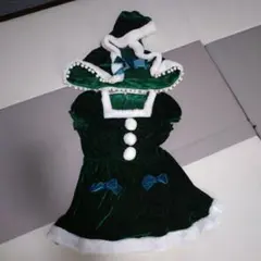 【人気色】サンタ★コスプレ衣装 緑色 帽子付き