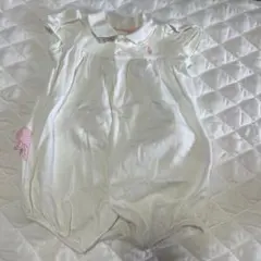 Ralph Lauren 薄ピンク 半袖ポロシャツスタイルロンパース9M75cm