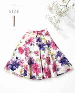 Rirandture リランドチュール　花柄フレアスカート サイズ1 春　夏のサムネイル