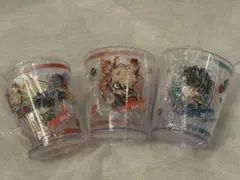 ヒロアカ　くら寿司 クリアカップ 3個セット 緑谷出久 爆豪勝己 轟焦凍