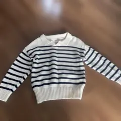 petit main ストライプニットセーター M