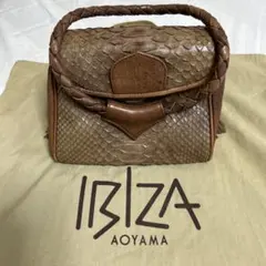 美品 IBIZA パイソンレザー リュックサック ブラウン エキゾチック