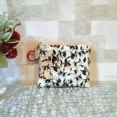 フレンチブルドッグ柄　ティッシュポーチ　ティッシュケース　ミニポーチ