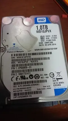 WD 1.0TB HDD WD10JPVX 本体