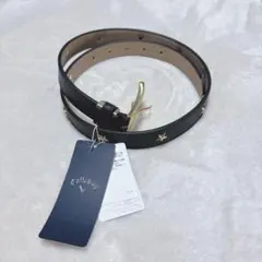 トゥエンティーズ TNEWTIES スクエアバックルレザーナローベルト