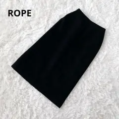ロペ ROPE ウールスカート カシミヤ入り ブラック W63 H88 秋冬