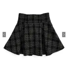 GRL インパン裏地付きラメツイードプリーツミニスカート[dk1276]