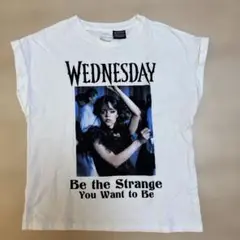ZARA Wednesday ウェンズデーTシャツ 11-12歳 152ホワイト