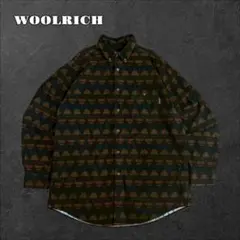 Wool Richウールリッチネイティブ柄長袖シャツフランネルシャツ総柄BD古着のサムネイル