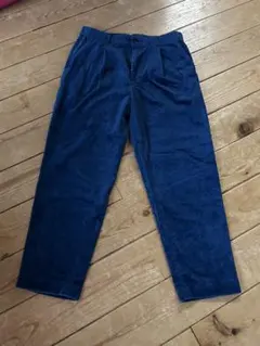 ネイビー コーデュロイ ワイドパンツ　Lサイズ