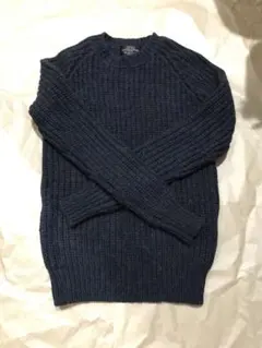 UNITED ARROWS ネイビー リブ編みセーター　XS