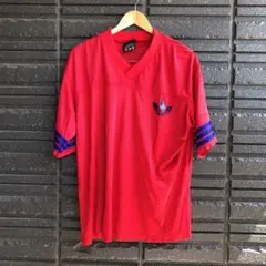 80s〜90s USA製　ビンテージ adidas メッシュ ゲームシャツ