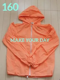新品 MAKE YOUR DAY ガールズ 子供服 160 春夏 薄手パーカー