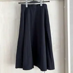 UNTITLED ブラック フレアスカート ひざ丈 XSサイズ