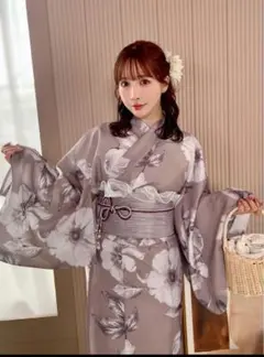 浴衣GRL 三上悠亜 水彩花柄浴衣セット