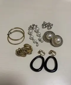 イヤリング　まとめ売り　6点セット　パール・ゴールド・シルバー